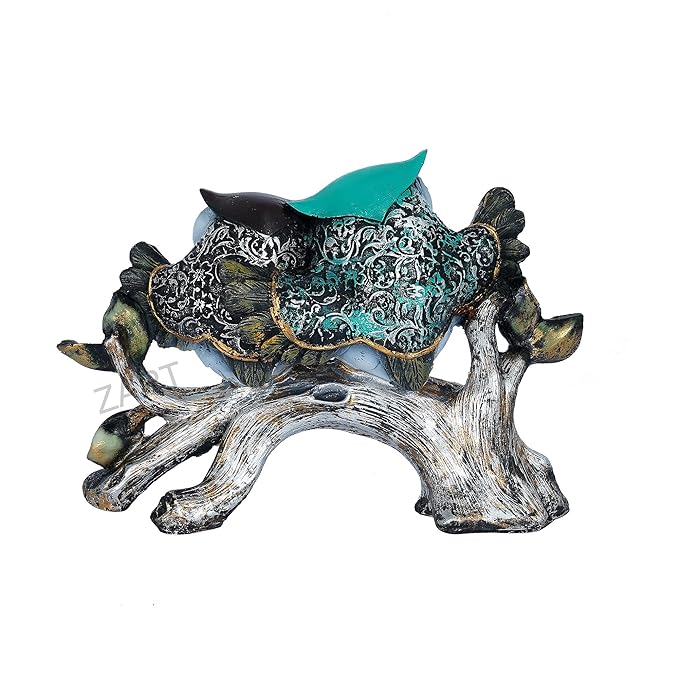 Owl Pair Sitting on Tree Showpiece