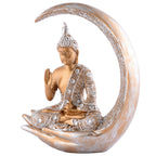 Buddha Sitting On Chand Copper with Silver Work