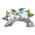 Owl Trio Sitting on Tree Showpiece