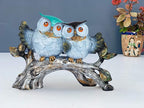 Owl Pair Sitting on Tree Showpiece