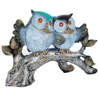 Owl Pair Sitting on Tree Showpiece